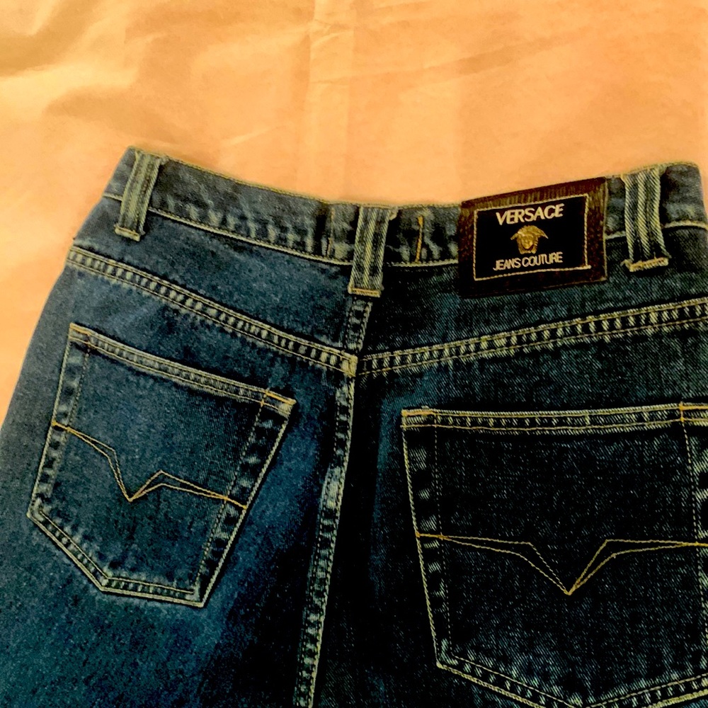 Designer women jeans medium blue color